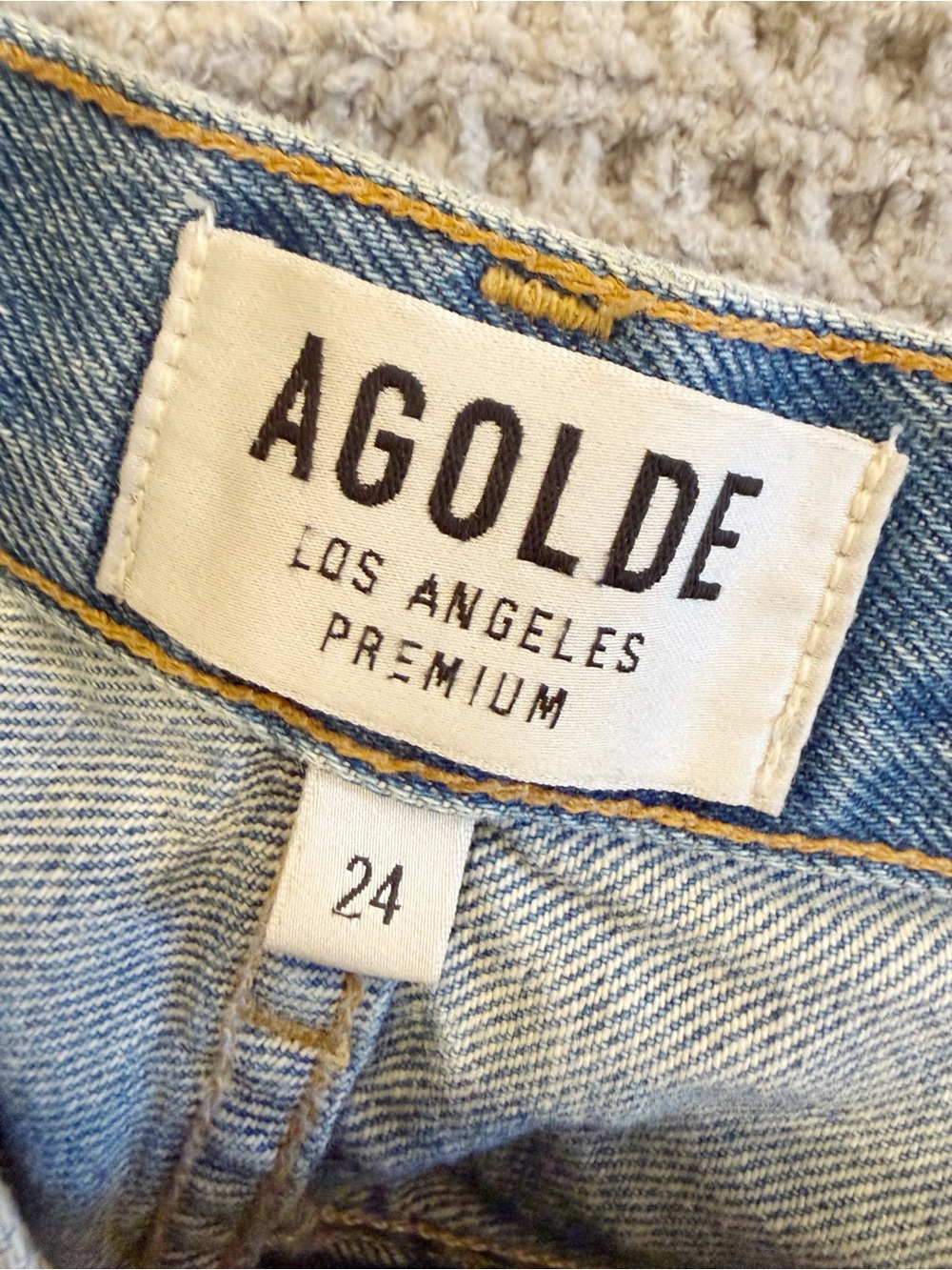 AGOLDE Jamie High Rise Classic Jeans Distressed Dakota Wash size 24 - Picture 9 of 9